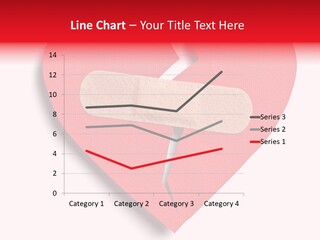 A Broken Heart With A Bandage On It PowerPoint Template