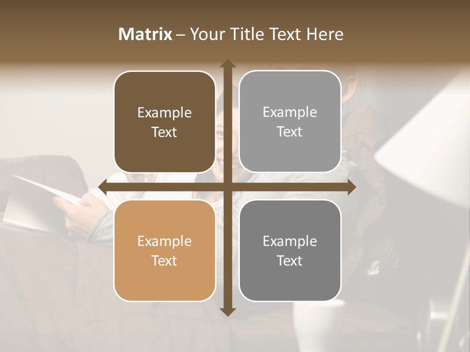 A Man And A Woman Sitting On A Couch PowerPoint Template