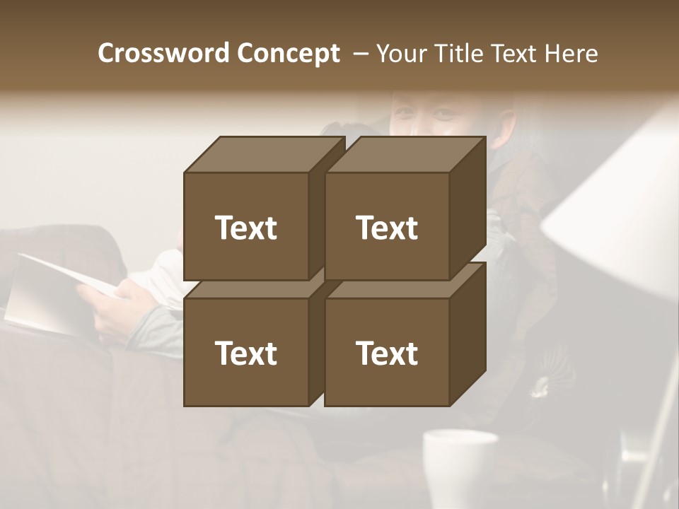 A Man And A Woman Sitting On A Couch PowerPoint Template