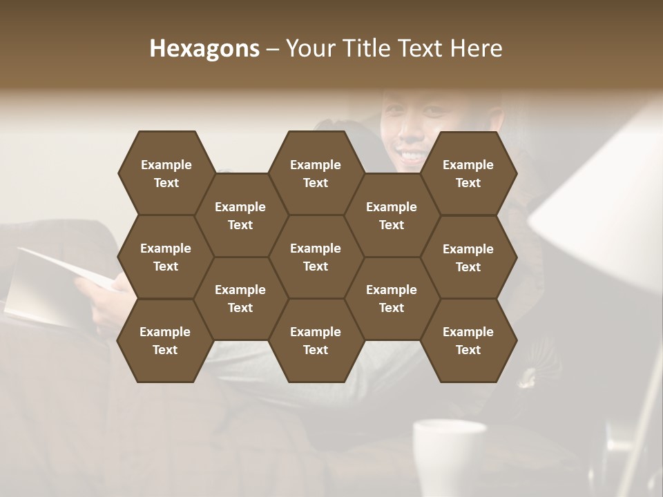 A Man And A Woman Sitting On A Couch PowerPoint Template