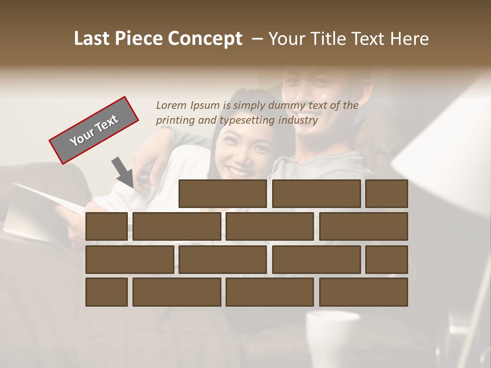 A Man And A Woman Sitting On A Couch PowerPoint Template