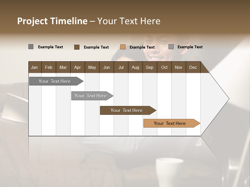 A Man And A Woman Sitting On A Couch PowerPoint Template