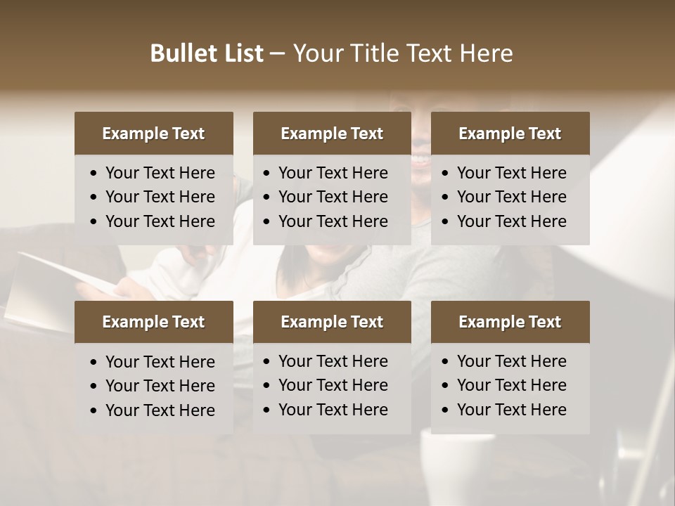 A Man And A Woman Sitting On A Couch PowerPoint Template