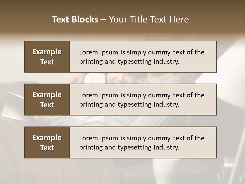 A Man And A Woman Sitting On A Couch PowerPoint Template