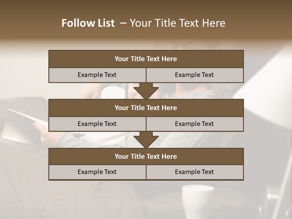 A Man And A Woman Sitting On A Couch PowerPoint Template