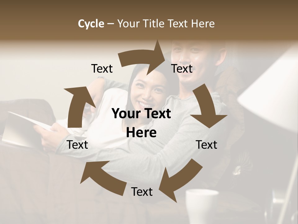 A Man And A Woman Sitting On A Couch PowerPoint Template