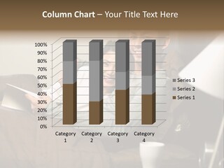 A Man And A Woman Sitting On A Couch PowerPoint Template