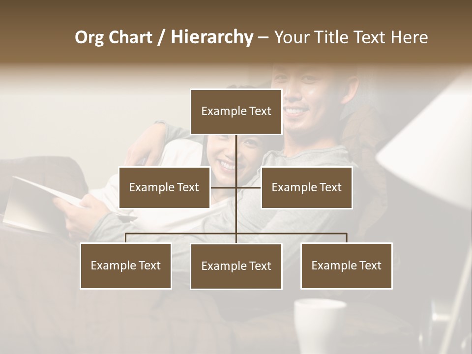 A Man And A Woman Sitting On A Couch PowerPoint Template