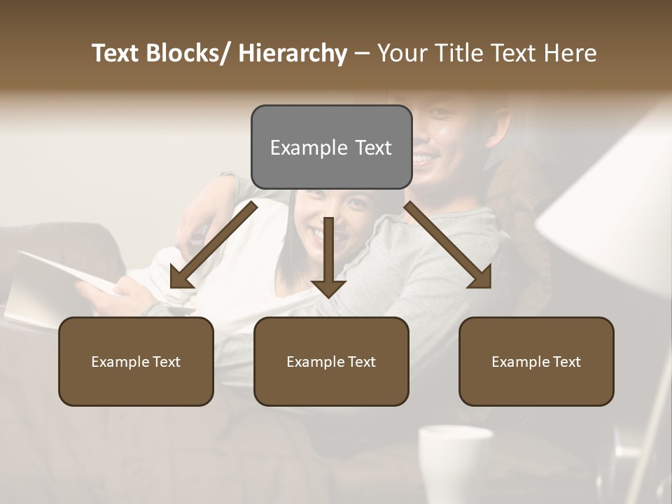 A Man And A Woman Sitting On A Couch PowerPoint Template