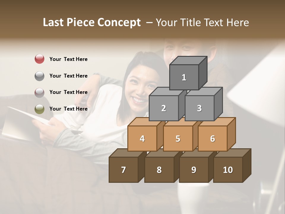 A Man And A Woman Sitting On A Couch PowerPoint Template