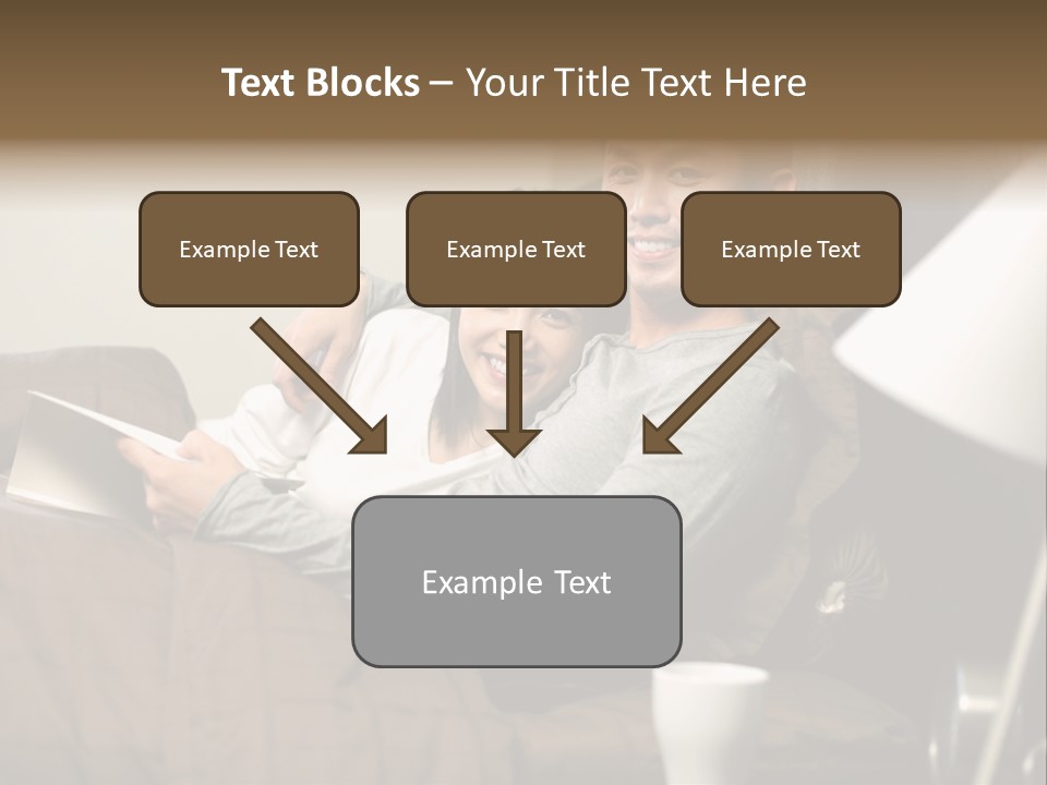 A Man And A Woman Sitting On A Couch PowerPoint Template