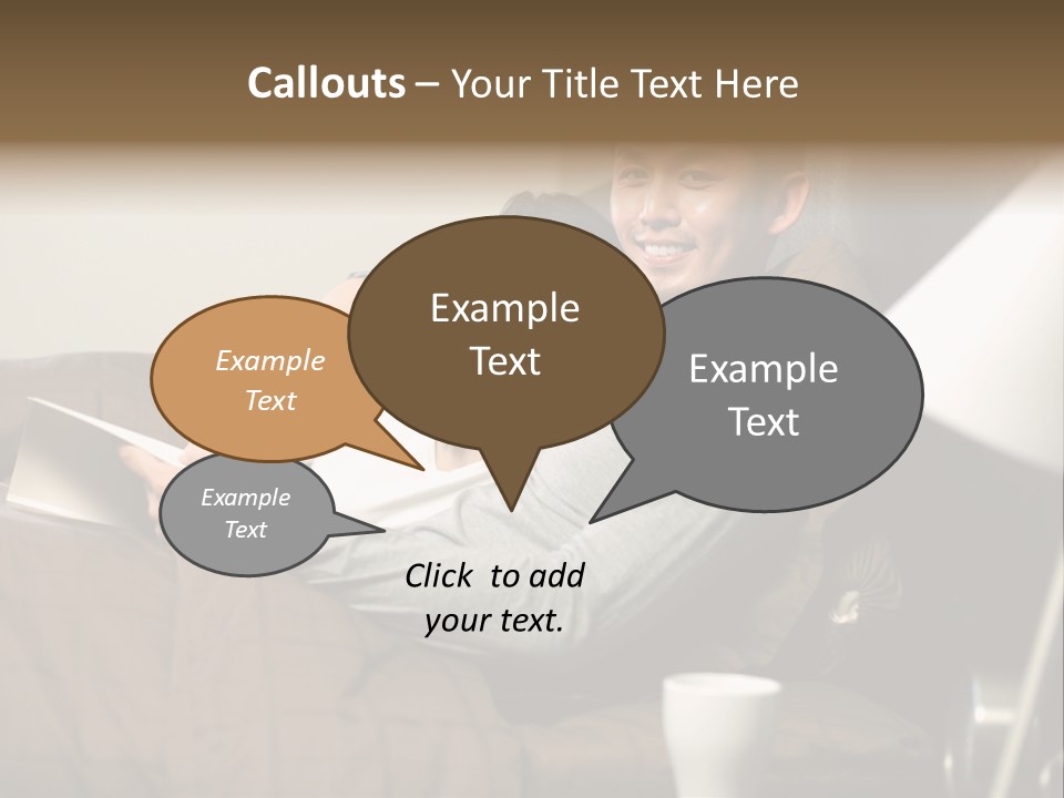 A Man And A Woman Sitting On A Couch PowerPoint Template