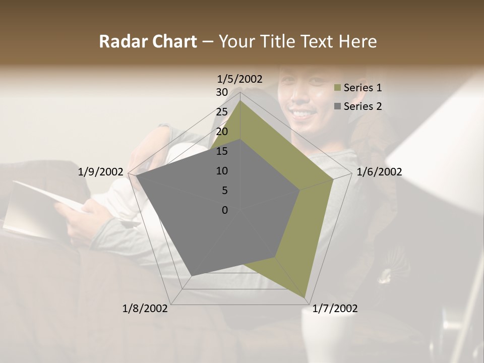A Man And A Woman Sitting On A Couch PowerPoint Template