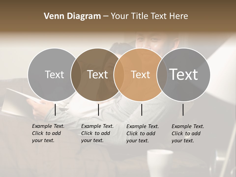 A Man And A Woman Sitting On A Couch PowerPoint Template