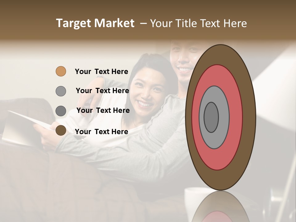 A Man And A Woman Sitting On A Couch PowerPoint Template