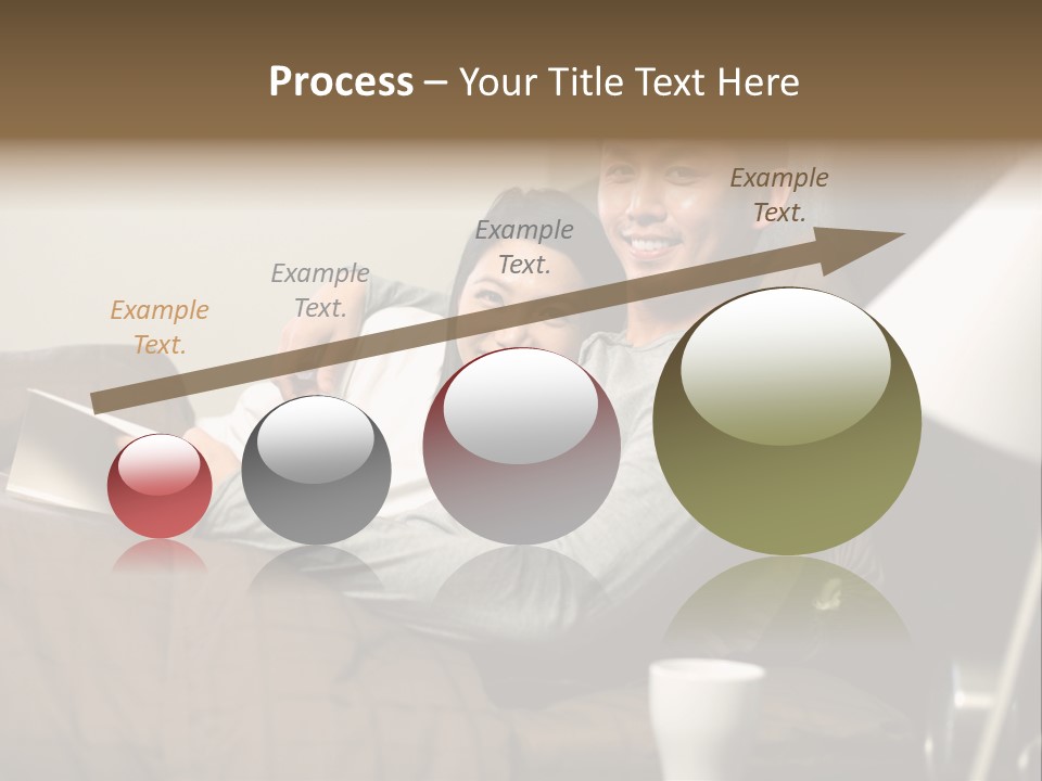 A Man And A Woman Sitting On A Couch PowerPoint Template