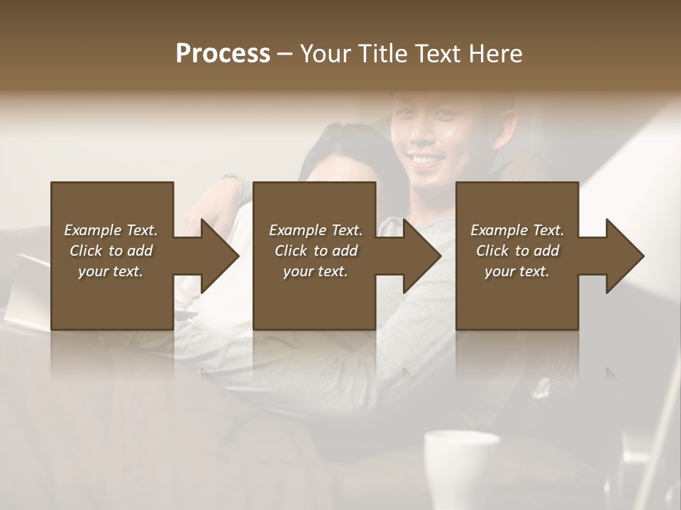 A Man And A Woman Sitting On A Couch PowerPoint Template