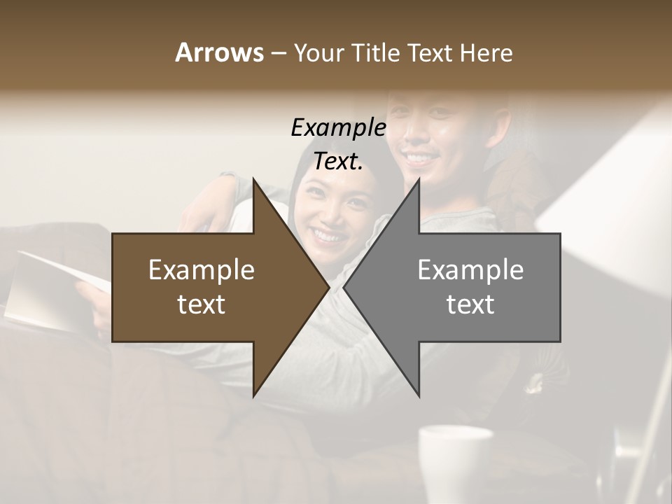 A Man And A Woman Sitting On A Couch PowerPoint Template