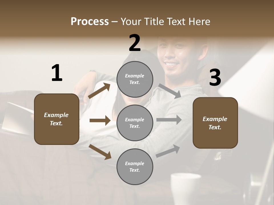 A Man And A Woman Sitting On A Couch PowerPoint Template