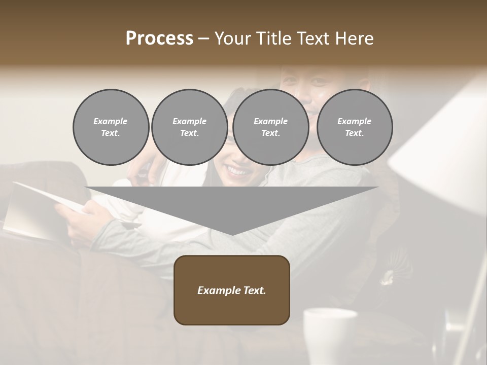 A Man And A Woman Sitting On A Couch PowerPoint Template