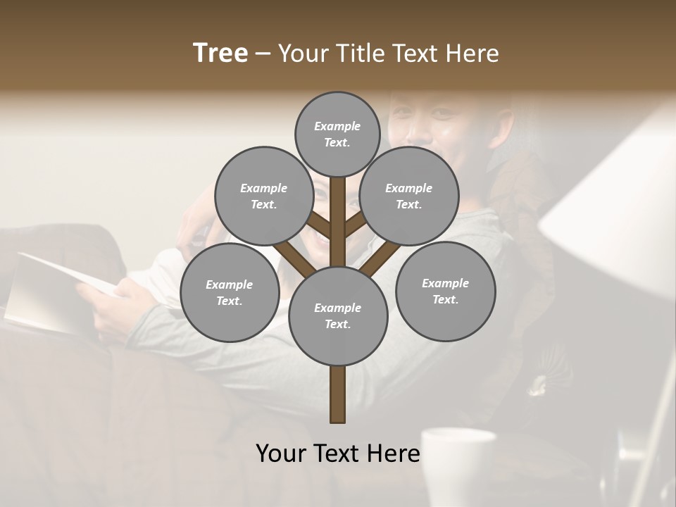 A Man And A Woman Sitting On A Couch PowerPoint Template