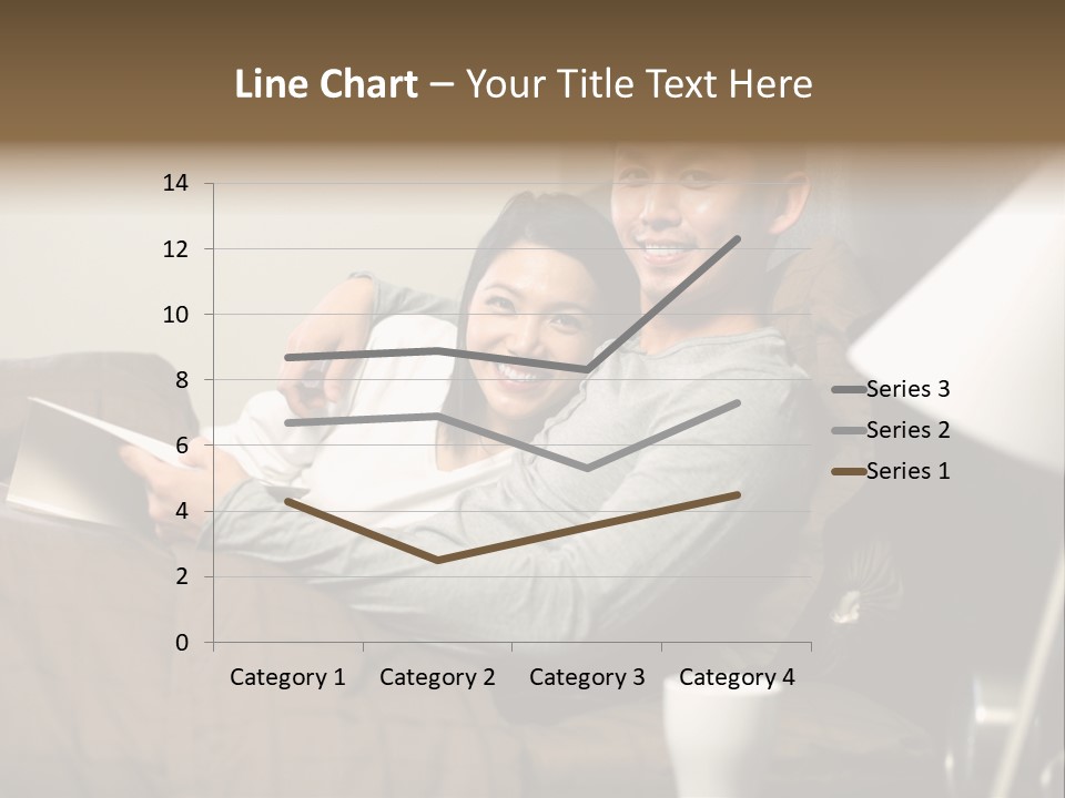A Man And A Woman Sitting On A Couch PowerPoint Template