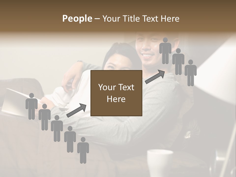 A Man And A Woman Sitting On A Couch PowerPoint Template