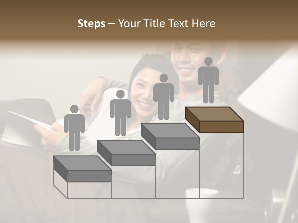 A Man And A Woman Sitting On A Couch PowerPoint Template