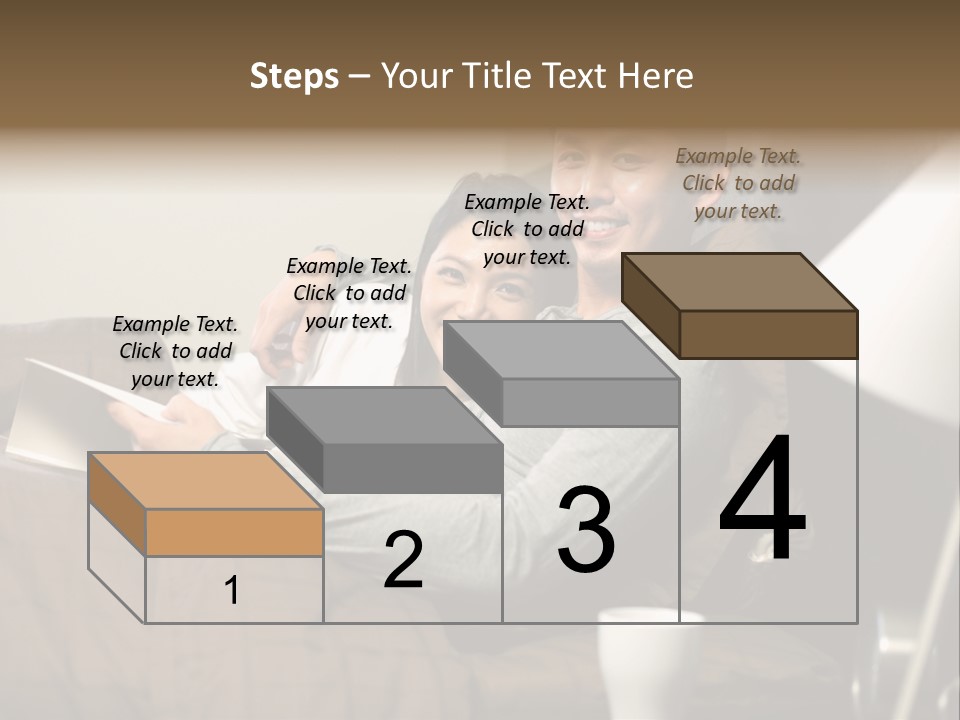 A Man And A Woman Sitting On A Couch PowerPoint Template