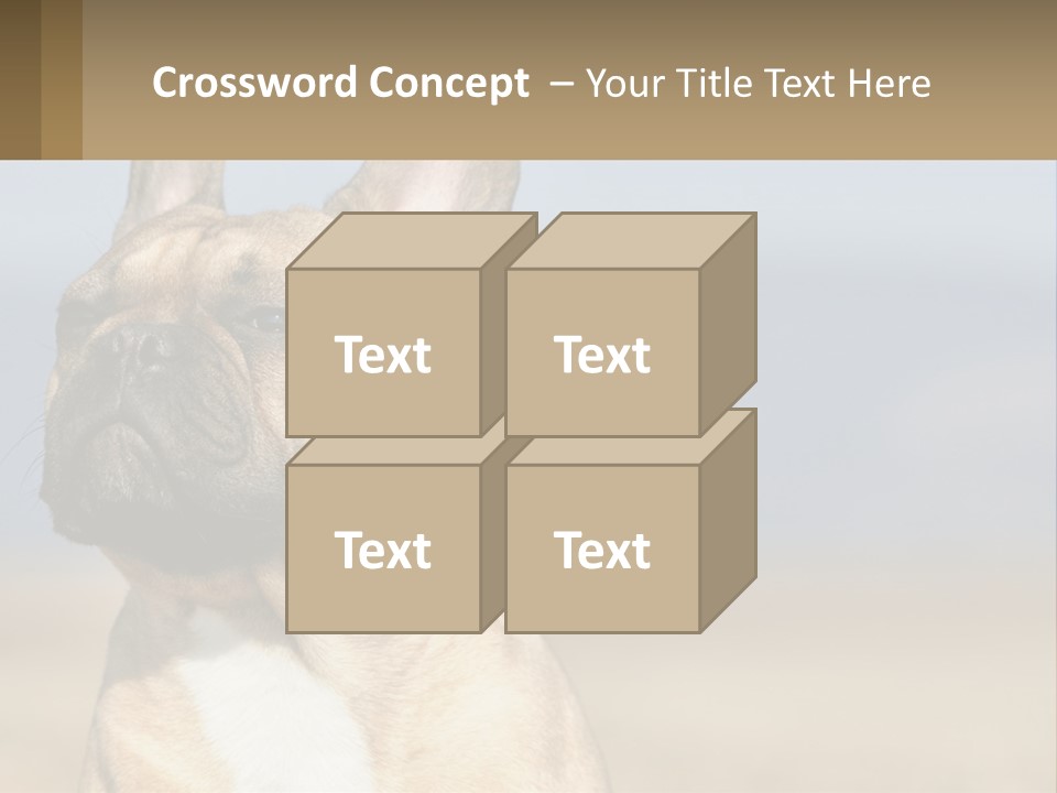 A Brown Dog Is Standing In A Field PowerPoint Template