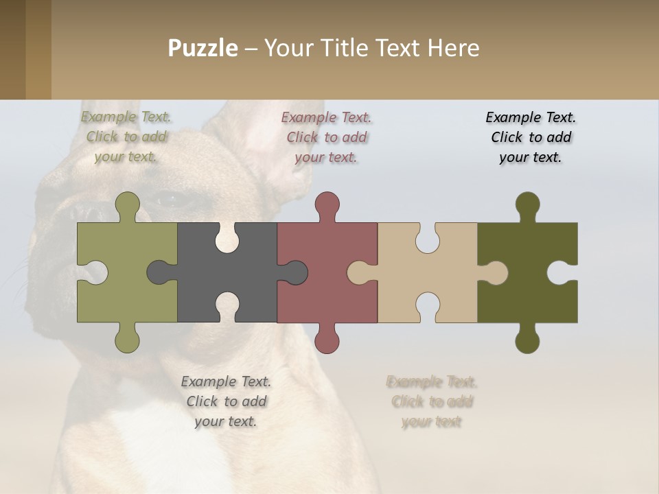 A Brown Dog Is Standing In A Field PowerPoint Template
