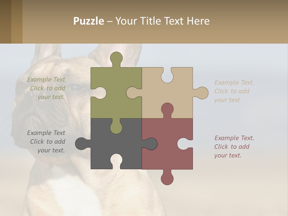 A Brown Dog Is Standing In A Field PowerPoint Template