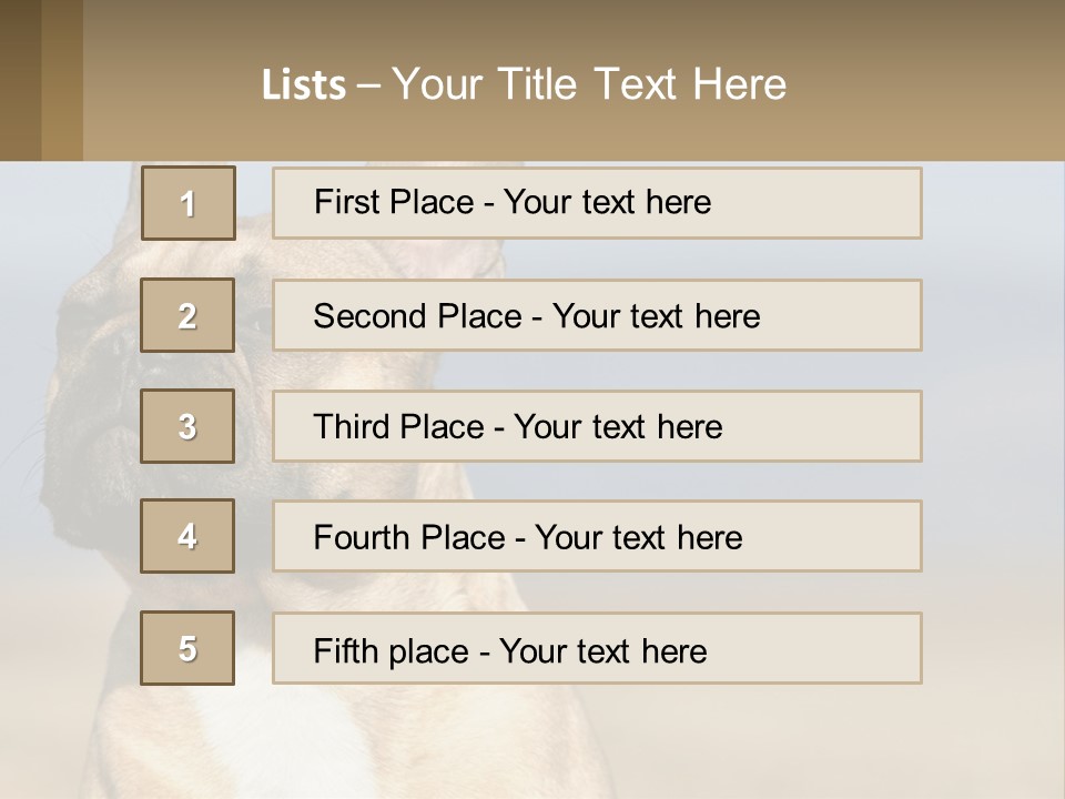 A Brown Dog Is Standing In A Field PowerPoint Template