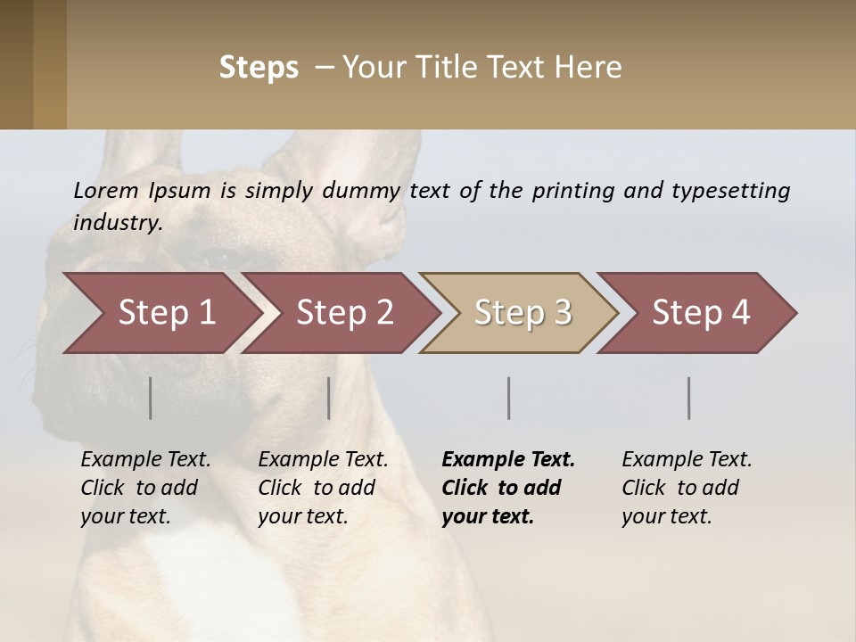 A Brown Dog Is Standing In A Field PowerPoint Template