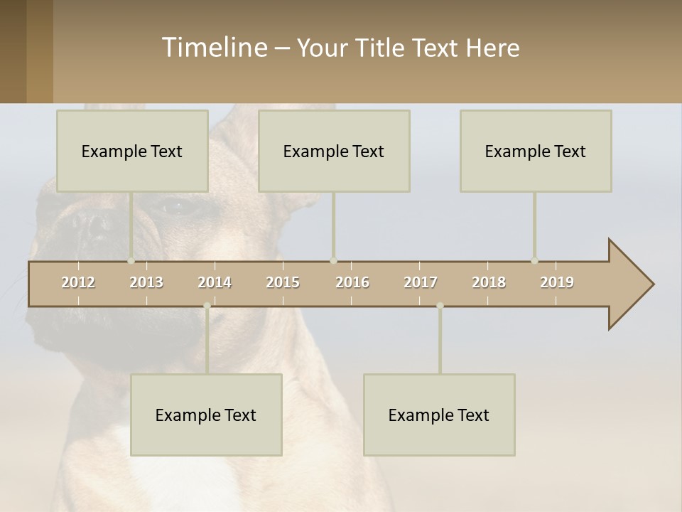 A Brown Dog Is Standing In A Field PowerPoint Template