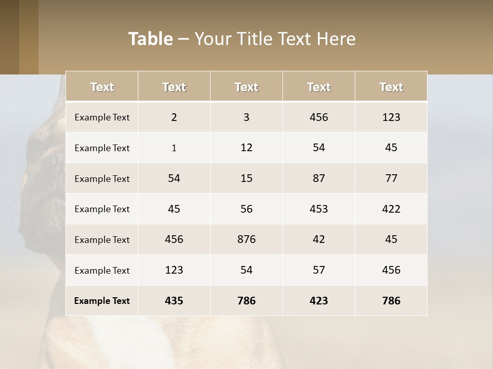 A Brown Dog Is Standing In A Field PowerPoint Template