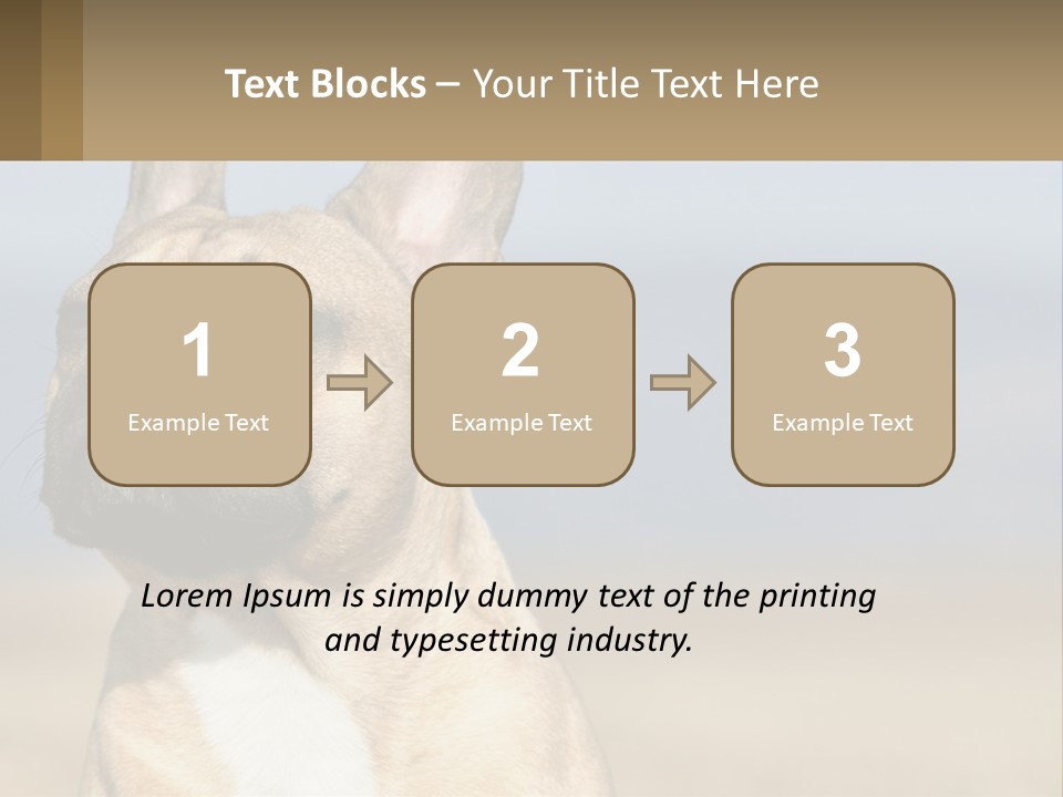 A Brown Dog Is Standing In A Field PowerPoint Template