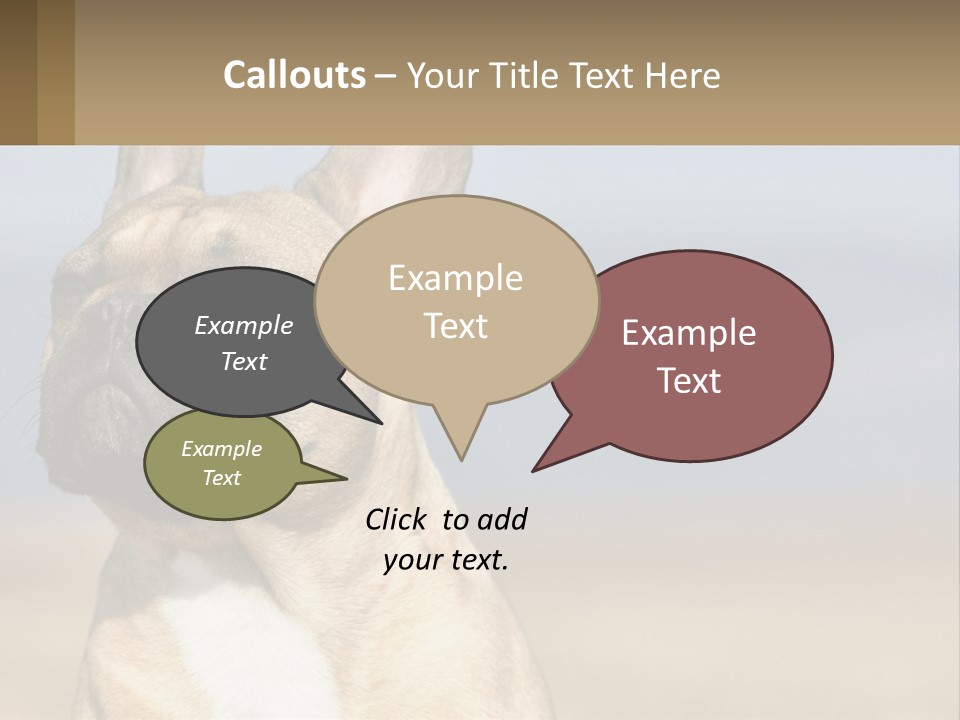 A Brown Dog Is Standing In A Field PowerPoint Template