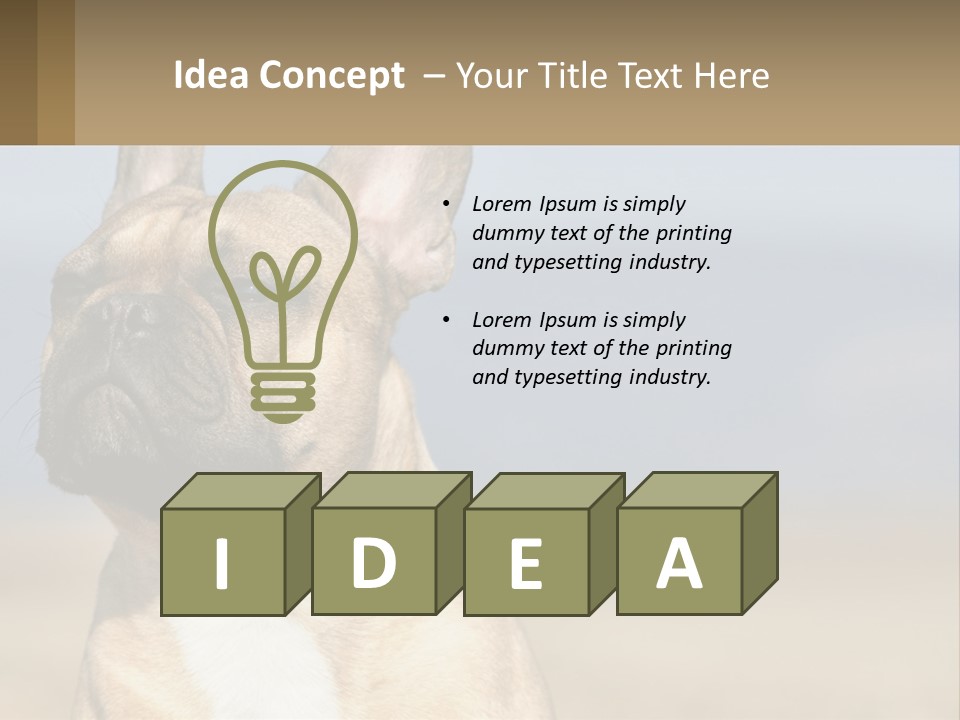 A Brown Dog Is Standing In A Field PowerPoint Template