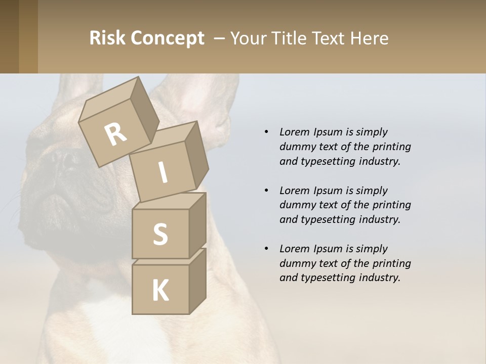 A Brown Dog Is Standing In A Field PowerPoint Template