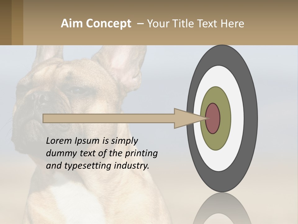 A Brown Dog Is Standing In A Field PowerPoint Template