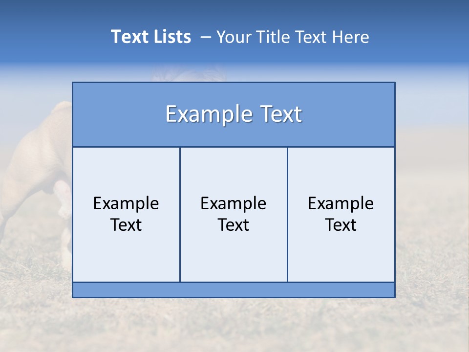 A Brown Dog Running Across A Field With A Blue Sign PowerPoint Template