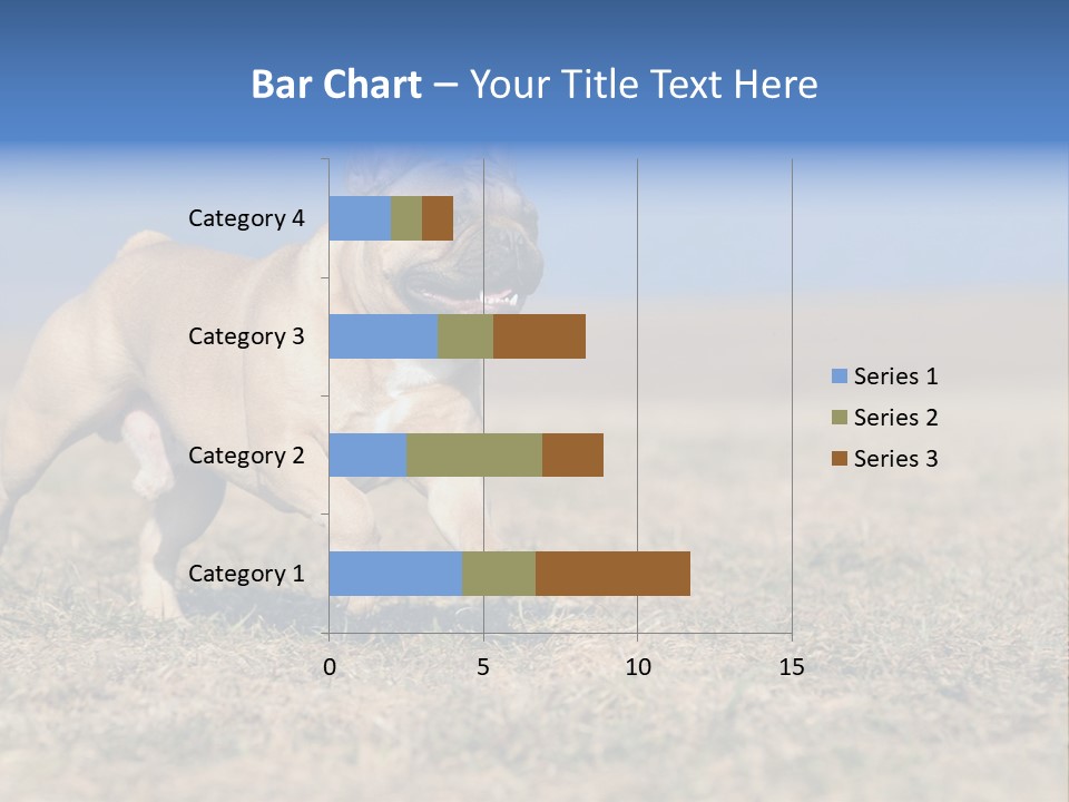 A Brown Dog Running Across A Field With A Blue Sign PowerPoint Template