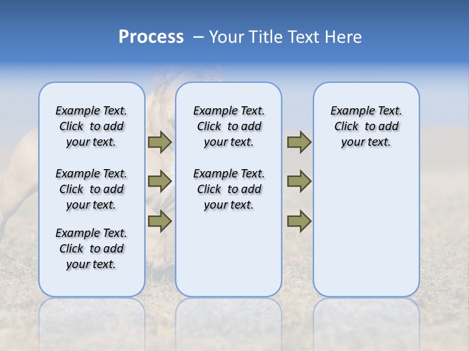 A Brown Dog Running Across A Field With A Blue Sign PowerPoint Template