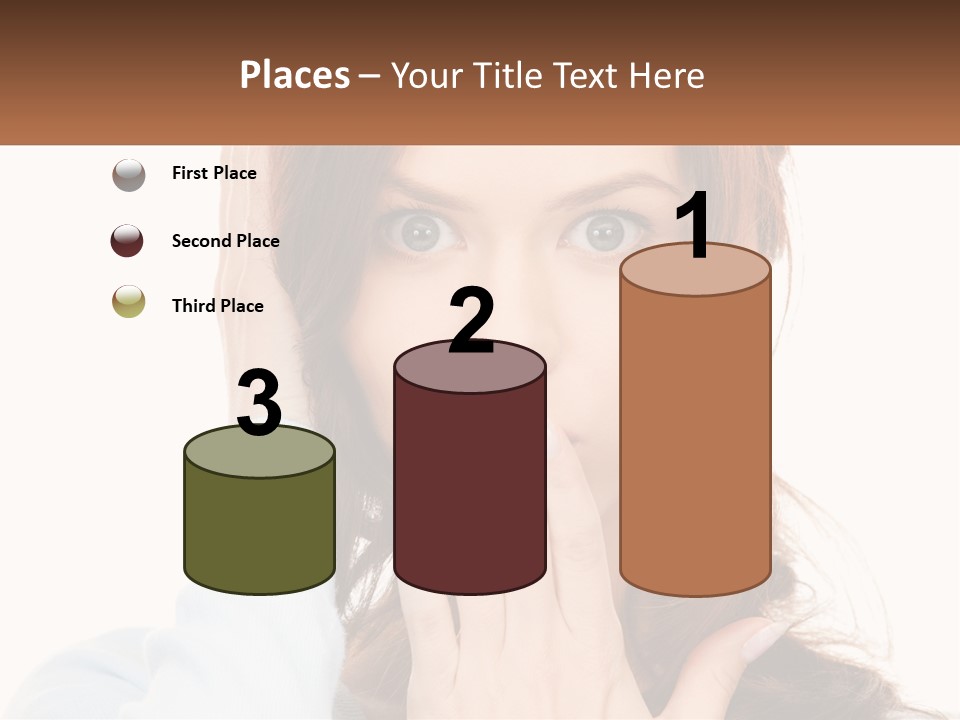 A Woman Covering Her Mouth With Her Hands PowerPoint Template