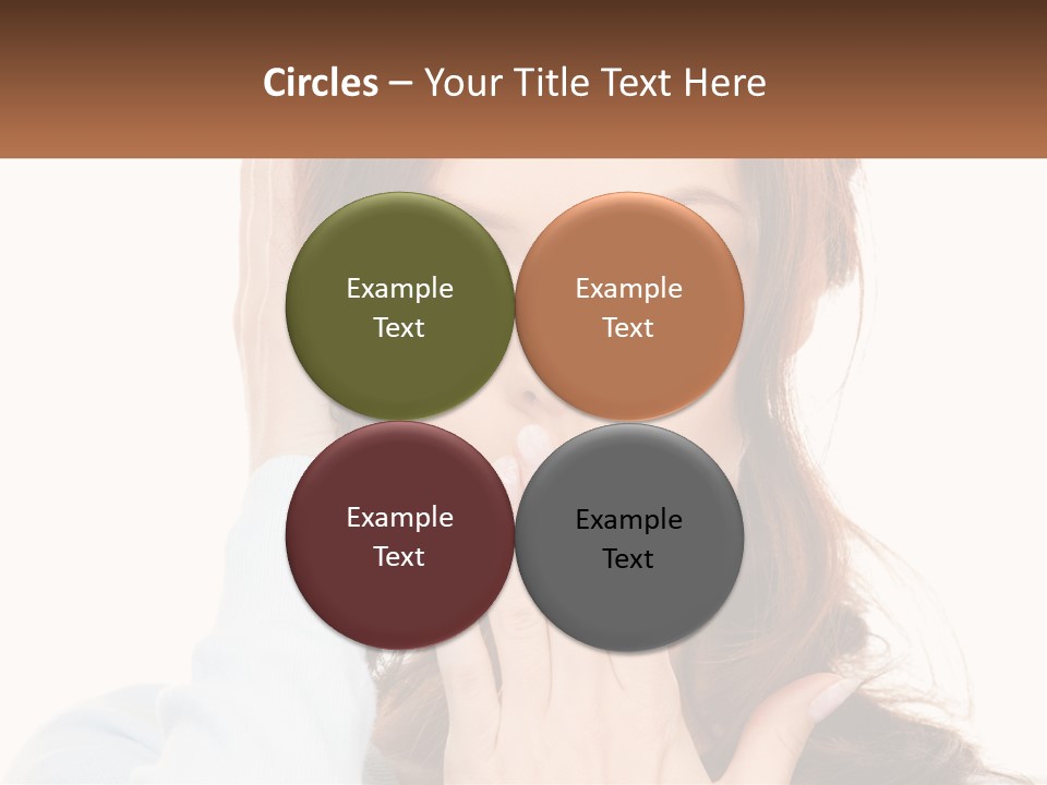 A Woman Covering Her Mouth With Her Hands PowerPoint Template