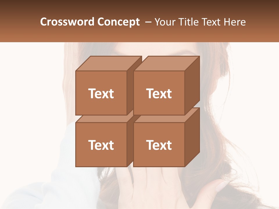 A Woman Covering Her Mouth With Her Hands PowerPoint Template