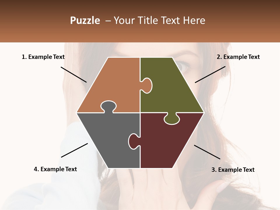 A Woman Covering Her Mouth With Her Hands PowerPoint Template