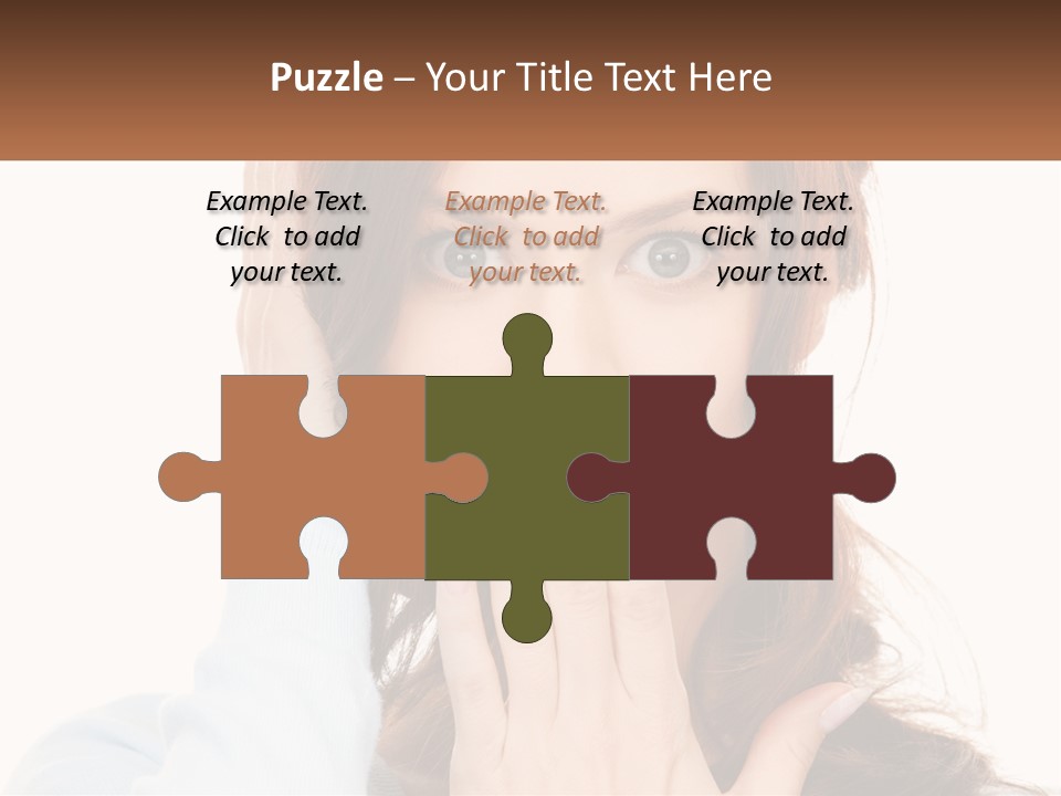 A Woman Covering Her Mouth With Her Hands PowerPoint Template