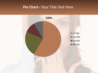 A Woman Covering Her Mouth With Her Hands PowerPoint Template